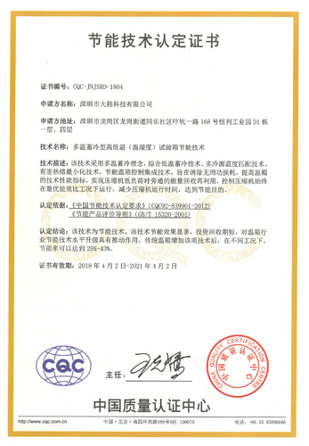 節(jié)能技術(shù)認定證書